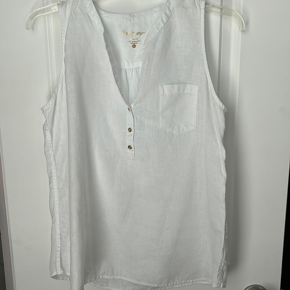 EUC Lilly Pulitzer White Sleevless tunic